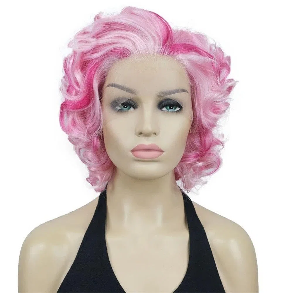 Haarpflege Kurze Blonde Lockige Bob-Spitzenperücke Für Frauen Natürlicher Haaransatz Hitzebeständige Perücken