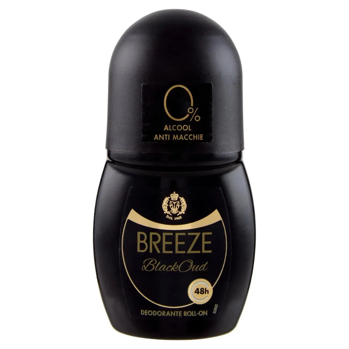 12x Breeze Black Oud Deodorante Roll-On Zedernholz - Frische Haut 48h Deodorant 50ml + Beni Culinari Kostenloser Schlüsselanhänger