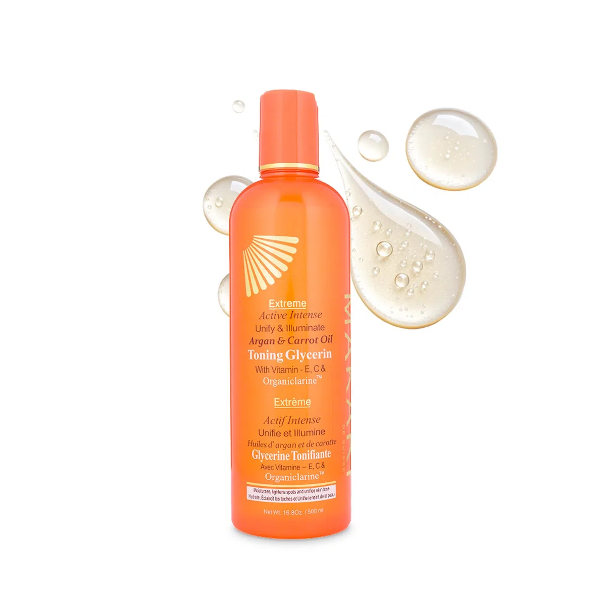 Makari Extreme Karotten & Argan Öl mit Glycerin zur Hautverschönerung 16,8oz - Feuchtigkeitscreme zur Aufhellung & Straffung für Gesicht & Körper mit OrganicarineTM