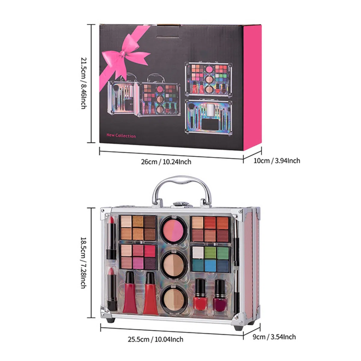 Make-Up Komplettset Wasserfester Lidschatten, Lippenstift, Rouge Kosmetik | Make-up Set für Anfänger Für Zuhause, Reisen, Urlaub, Geschäftsreisen, Bühnenauftritte, Veranstaltungen, Partys und Ausg