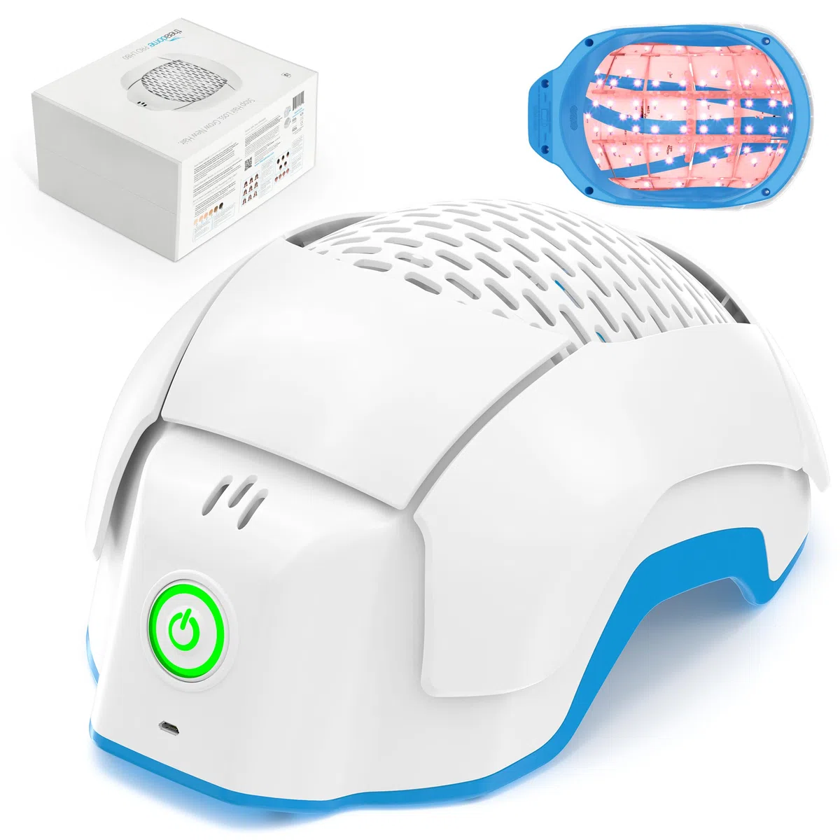 Theradome Pro LH80 Laserhelm für Haarausfall-Behandlungen bei Damen und Herren, Weiß (LH80 PRO)