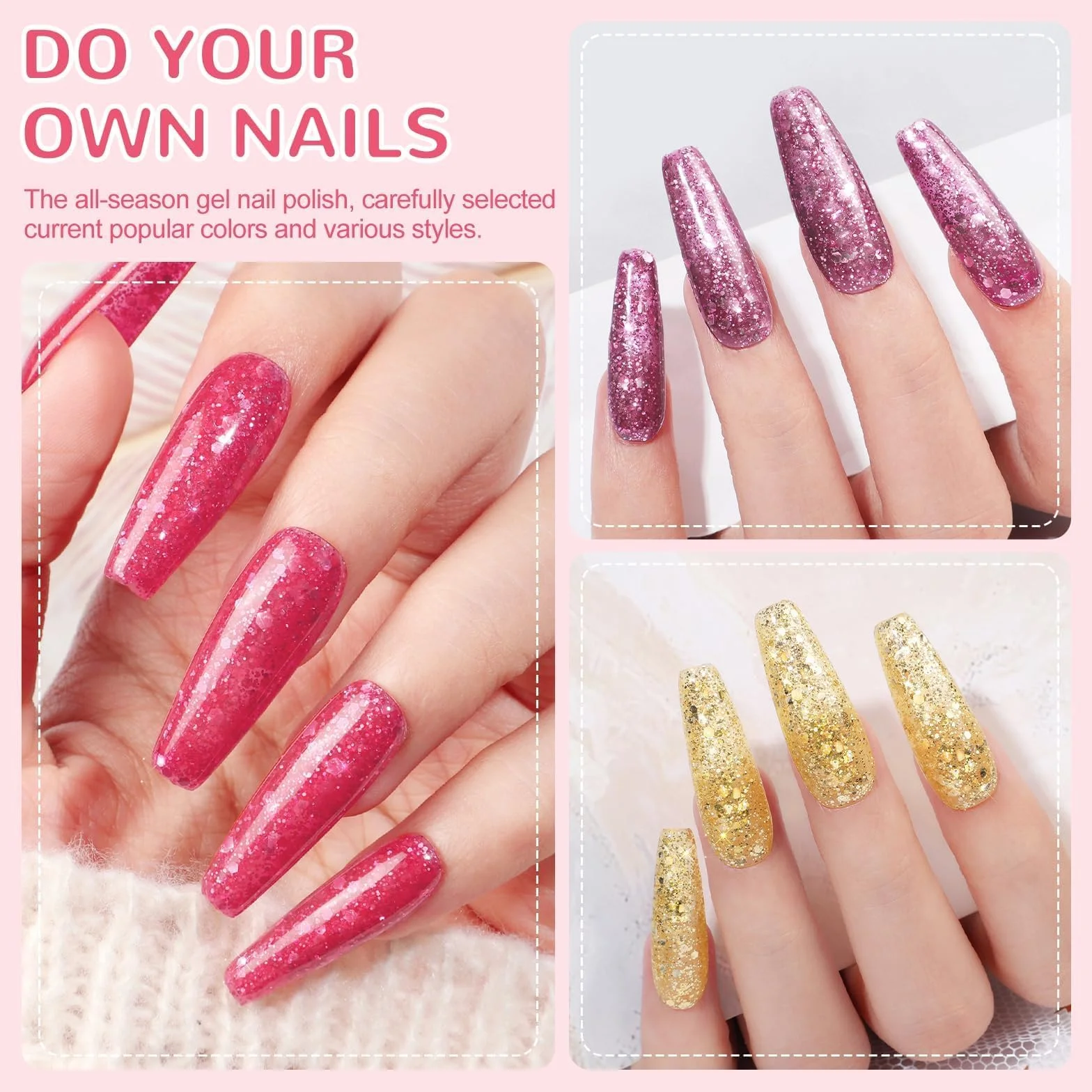 PEACECOLOR UV Nagellack Set mit UV Lampe Elektrische Nagelfräser, 35+5 Gel Nagellack UV mit Base Coat Top Coat Gel Nägel Set Nagelset Gelnägel Starterset Maniküre Geschenk für Frauen