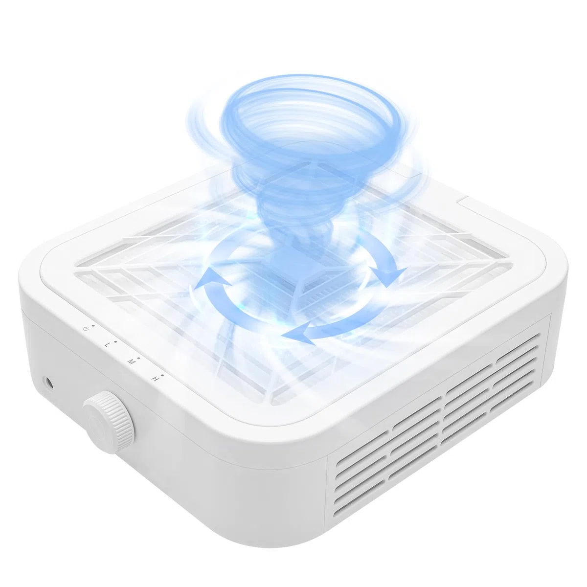 CGBE Staubabsaugung für Nägel, 120W Nagelstaubsauger mit 2 Filter-Weiß | Professionell Nagelstaubsaug mit 3-Gang Einstellbarer Geschwindigkeit und Wiederverwendbarem Filter für Salon und Home Studio