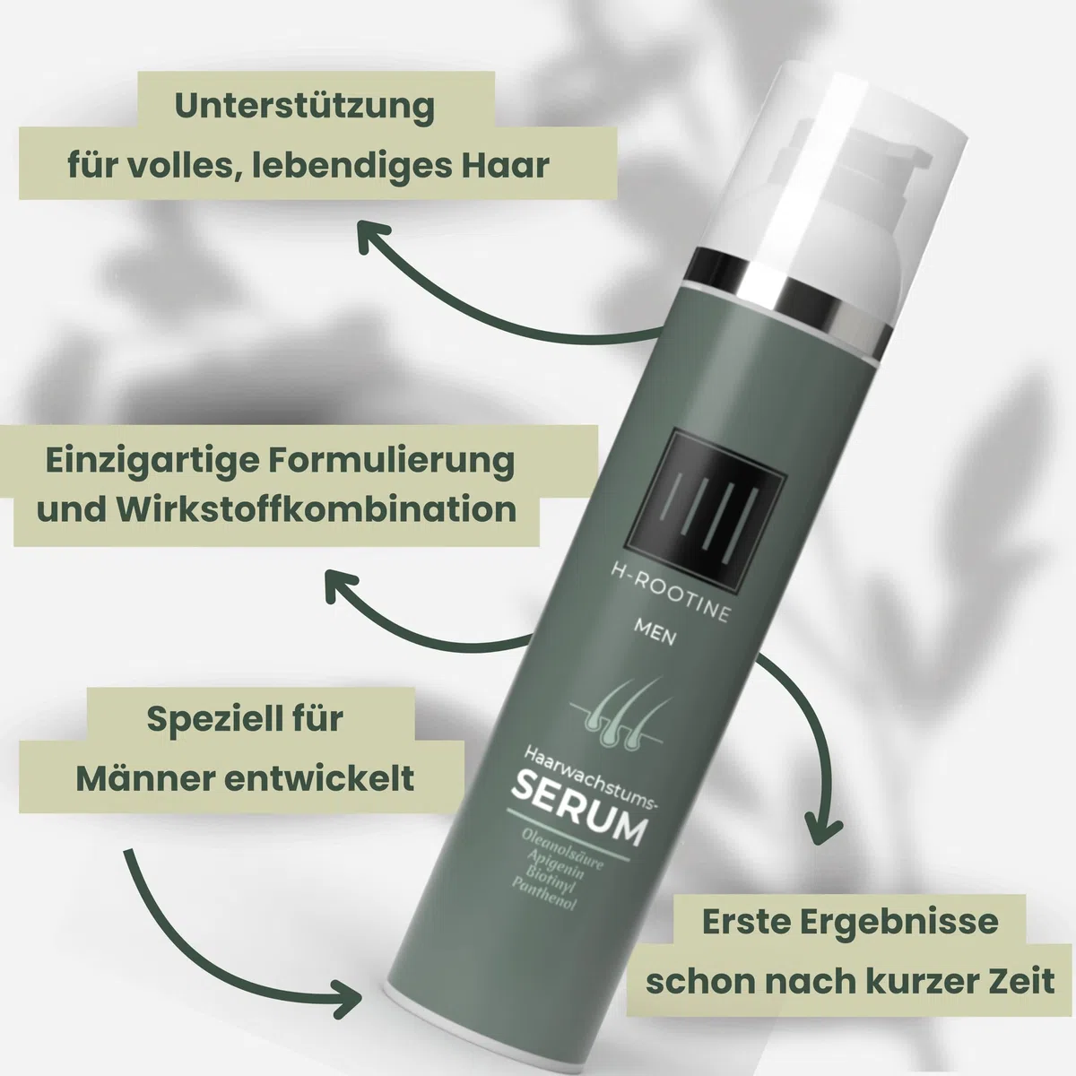 Haarserum für Männer (100ml) • Haarwuchsmittel Männer • Stoppt erblich & hormonell bedingten Haarausfall* • Fördert Haarwachstum