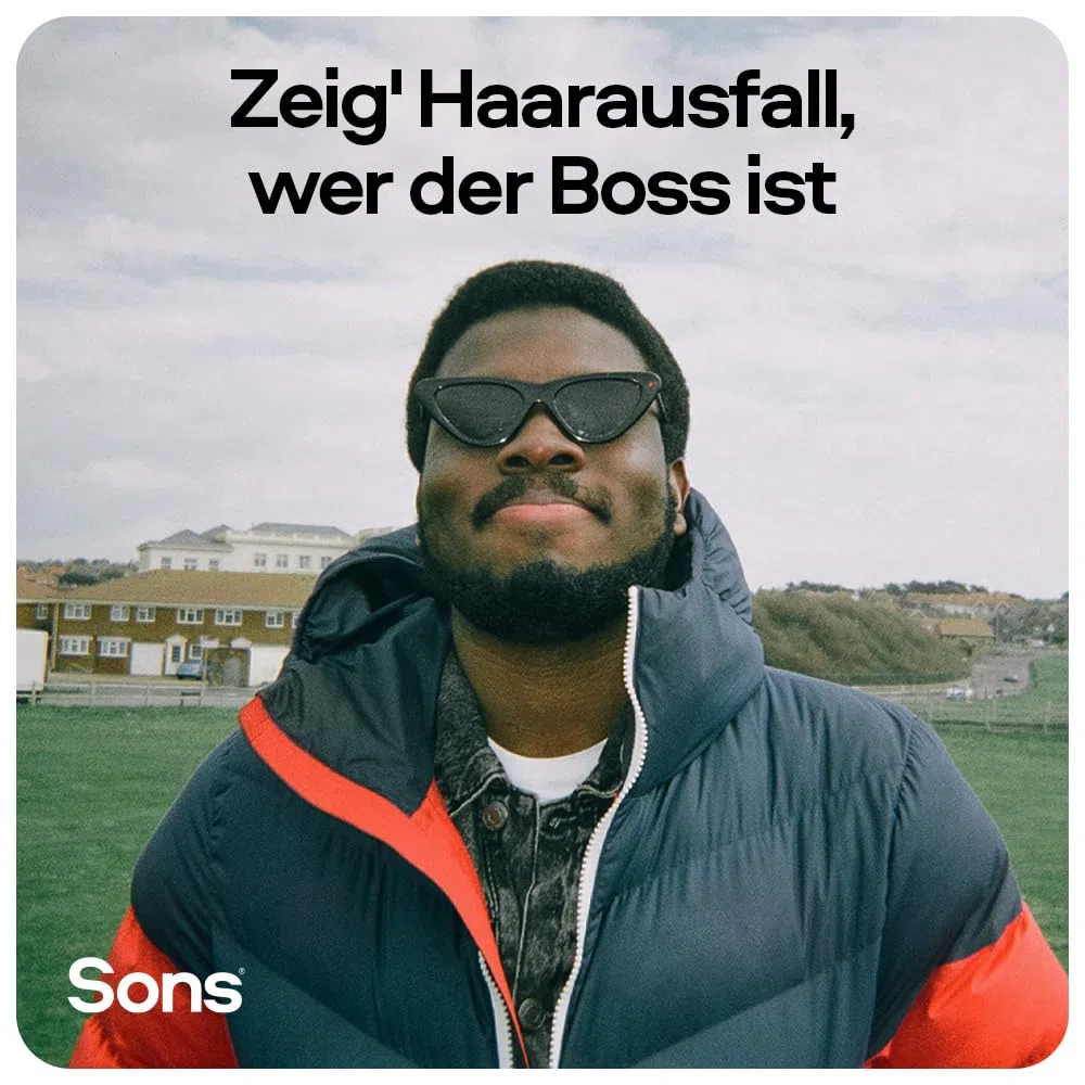 Sons Shampoo & Spülung für Männer (6x200ml). DHT blockierende Formel zur Förderung des Haarwachstums, Haarverdichtend & Anti-Schuppen mit Koffein & Sägepalme, bei Haarausfall & Ausdünnung, Zitrusduft