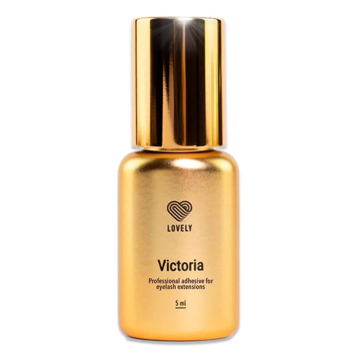 LOVELY Wimpernkleber VICTORIA - schneller Kleber Trocknungszeit: 1 Sek., 8 Wochen Haftkraft, sehr beständig - Wimpernkleber für Wimpernverlängerung geeignet für Studios & Fremdanwendung - 5ml Schwarz