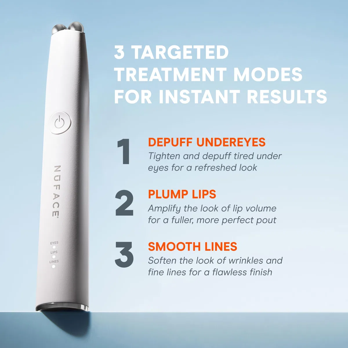 NuFACE FIX MicroWand - Microcurrent Device + Serum Activator for On-The-Go Treatment of Forehead Lines, Crow's Feet, Under Eyes, Smile Lines & Fuller-Looking Lips