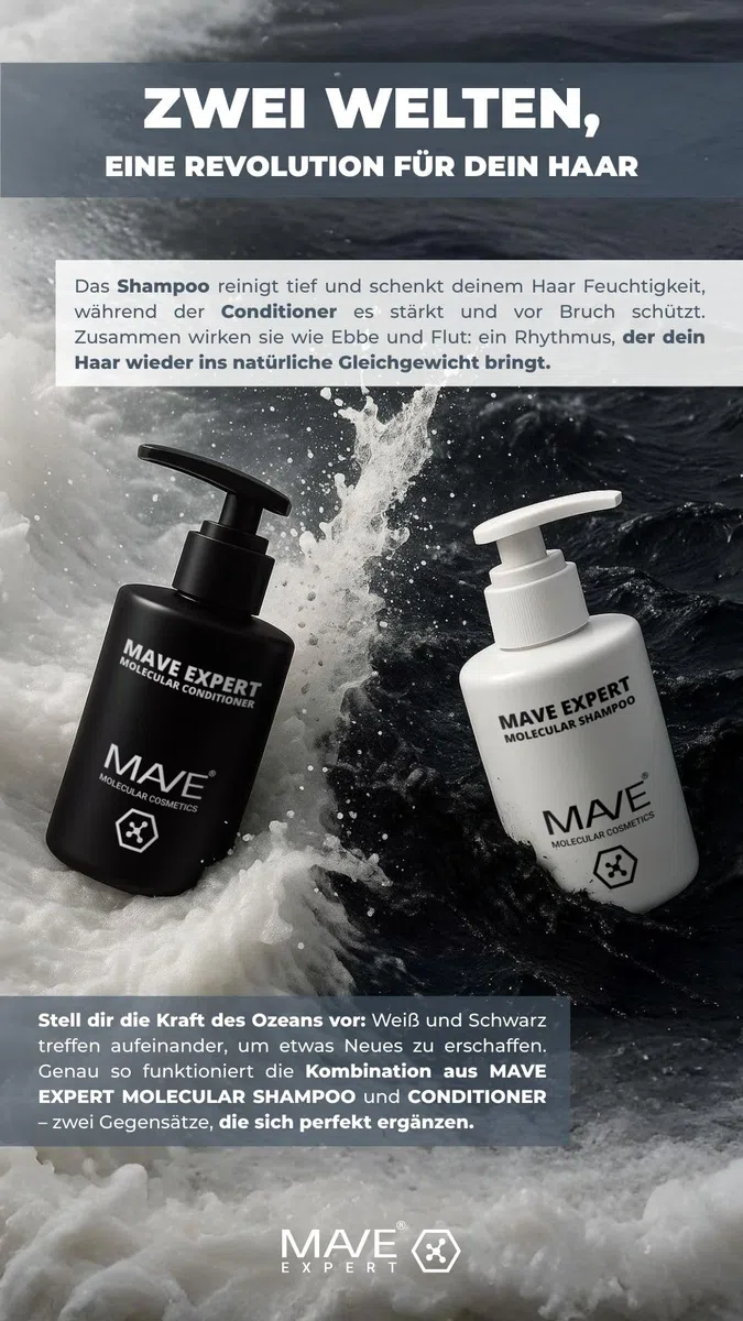 MAVE EXPERT – Stärkendes Shampoo & Conditioner (je 650 ml) | Regeneration & Feuchtigkeit | Haarwachstum, Kräftigung & Volumen | Für feines, trockenes & strapaziertes Haar | Sulfatfrei, ohne Parabene |