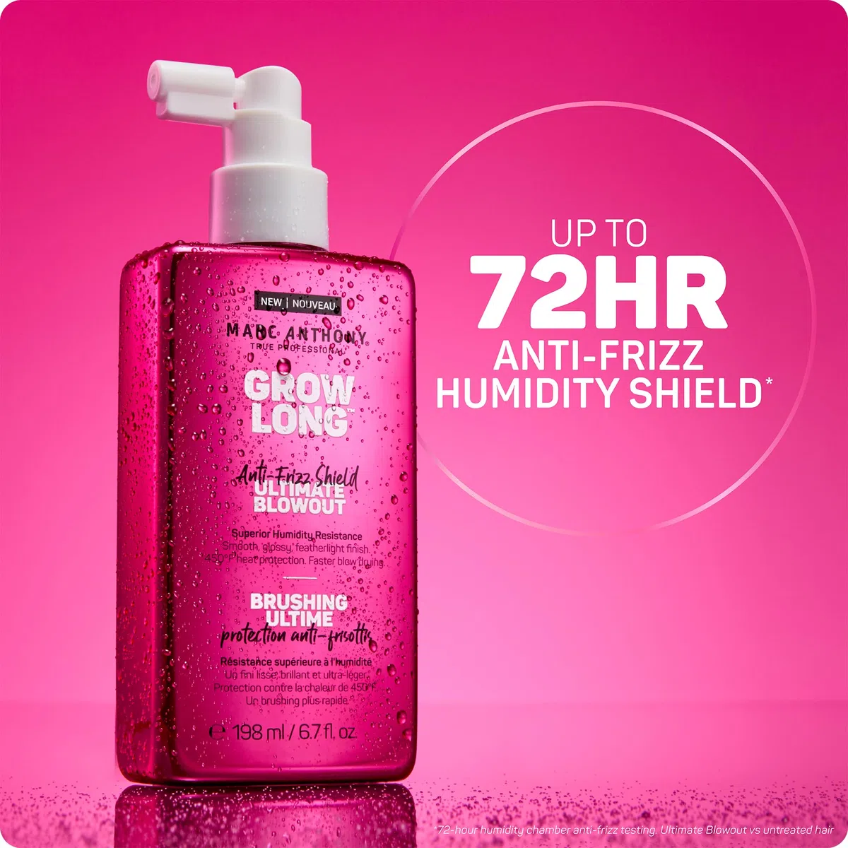 Marc Anthony Anti-Frizz Shield Ultimate Blowout Spray, wächst lang, weiches und glänzendes Haar bei hoher Luftfeuchtigkeit, Wärmeschutz, 170 ml