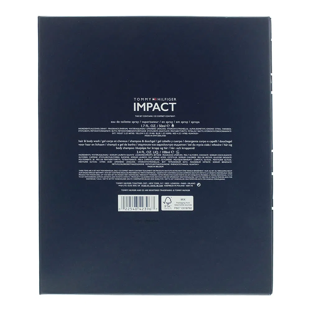 Tommy Hilfiger Impact 2-teiliges Geschenkset Eau de Toilette 50 ml – Duschgel 100 ml