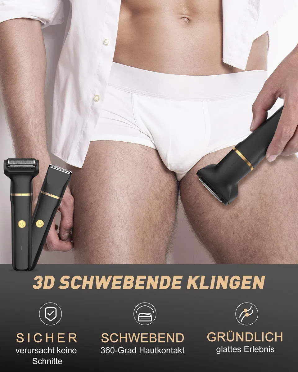 Manscape 3-in-1 Körperschneider für Männer – wasserdicht, wiederaufladbar
