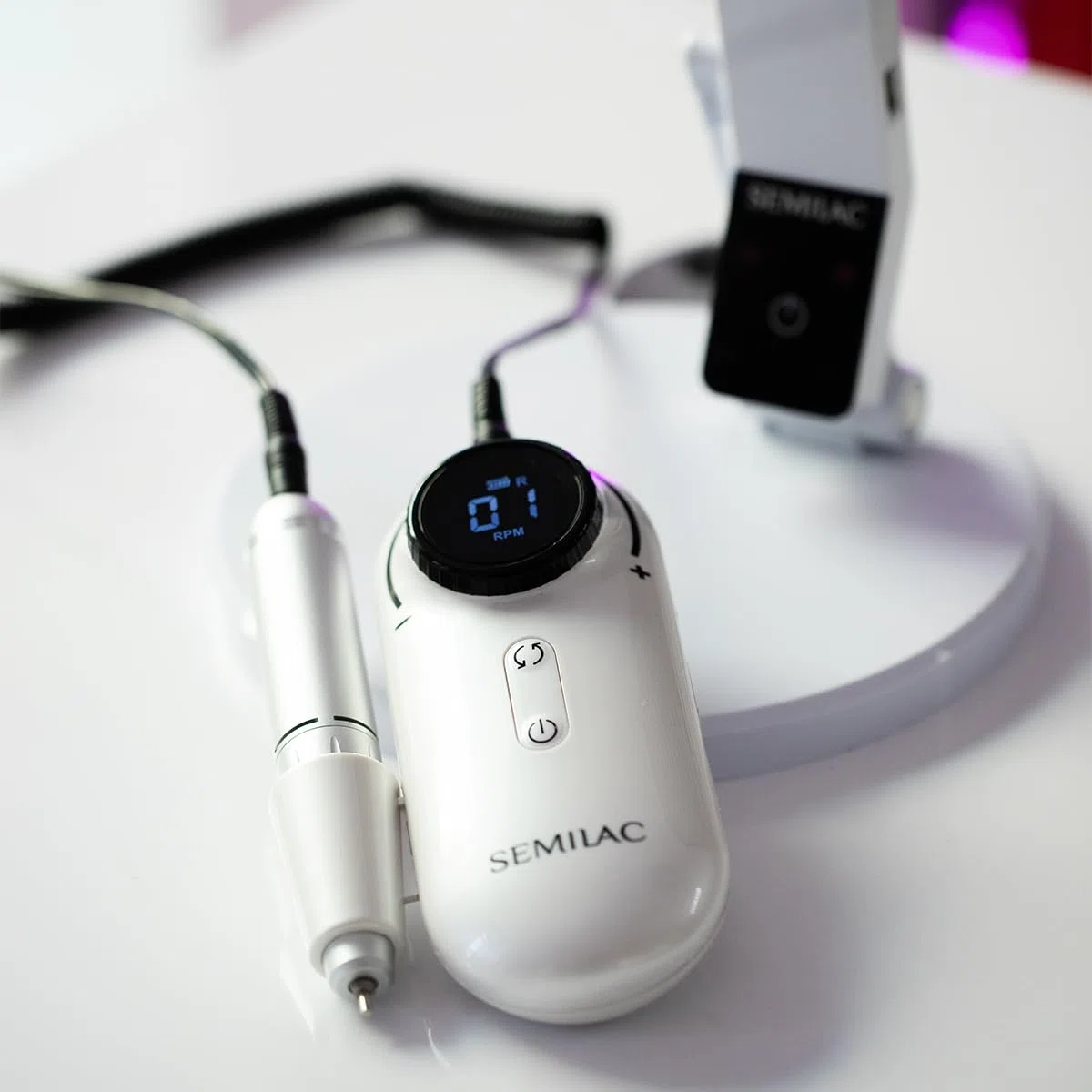 Semilac Nagelfräser Compact Lite – Kabellose Elektrische Nagelfeile mit Akku 2000mAh, 30.000 U/min, Einfach für Maniküre & Pediküre Zuhause