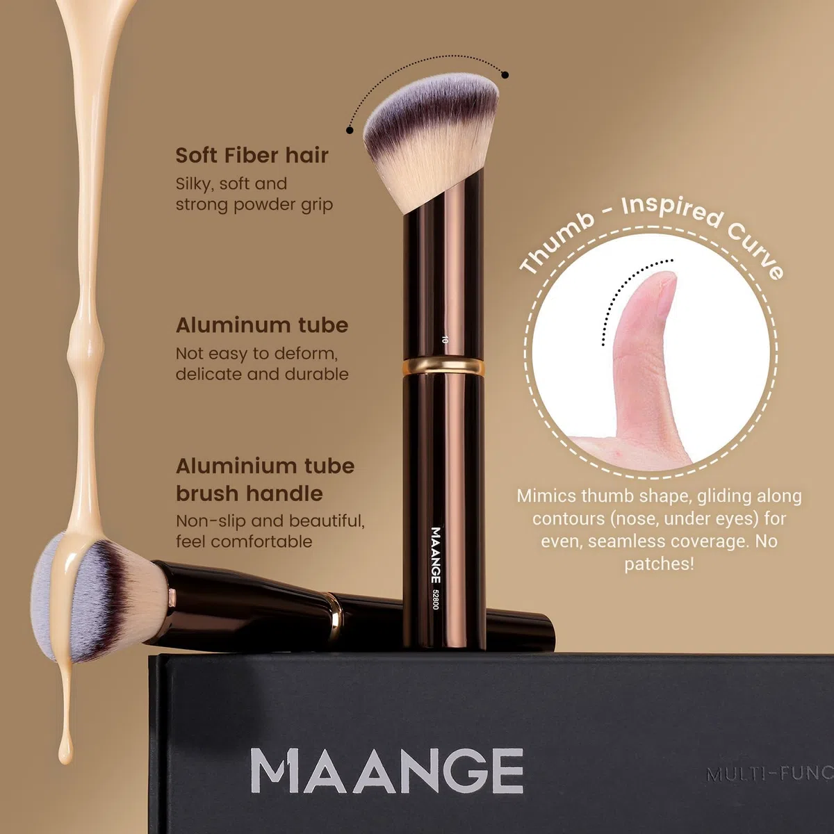MAANGE Pinselset Make Up Pinsel Set, 16 Schminkpinsel, 25-in-1 Duo-End Make up Pinsel Für Foundation Puder Lidschatten Concealer Blush