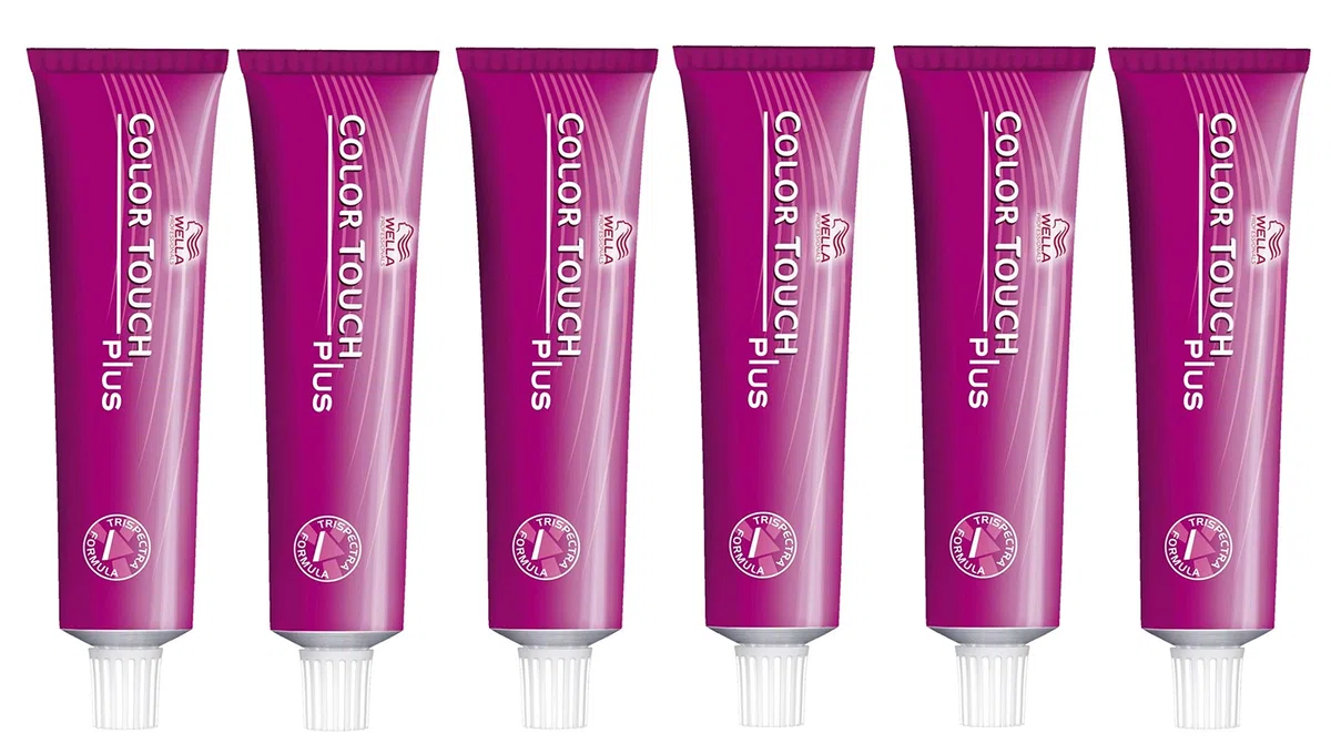 6er Wella Professionals Color Touch Plus 77/03 Mittelblond Intensiv Natur Gold 60 ml