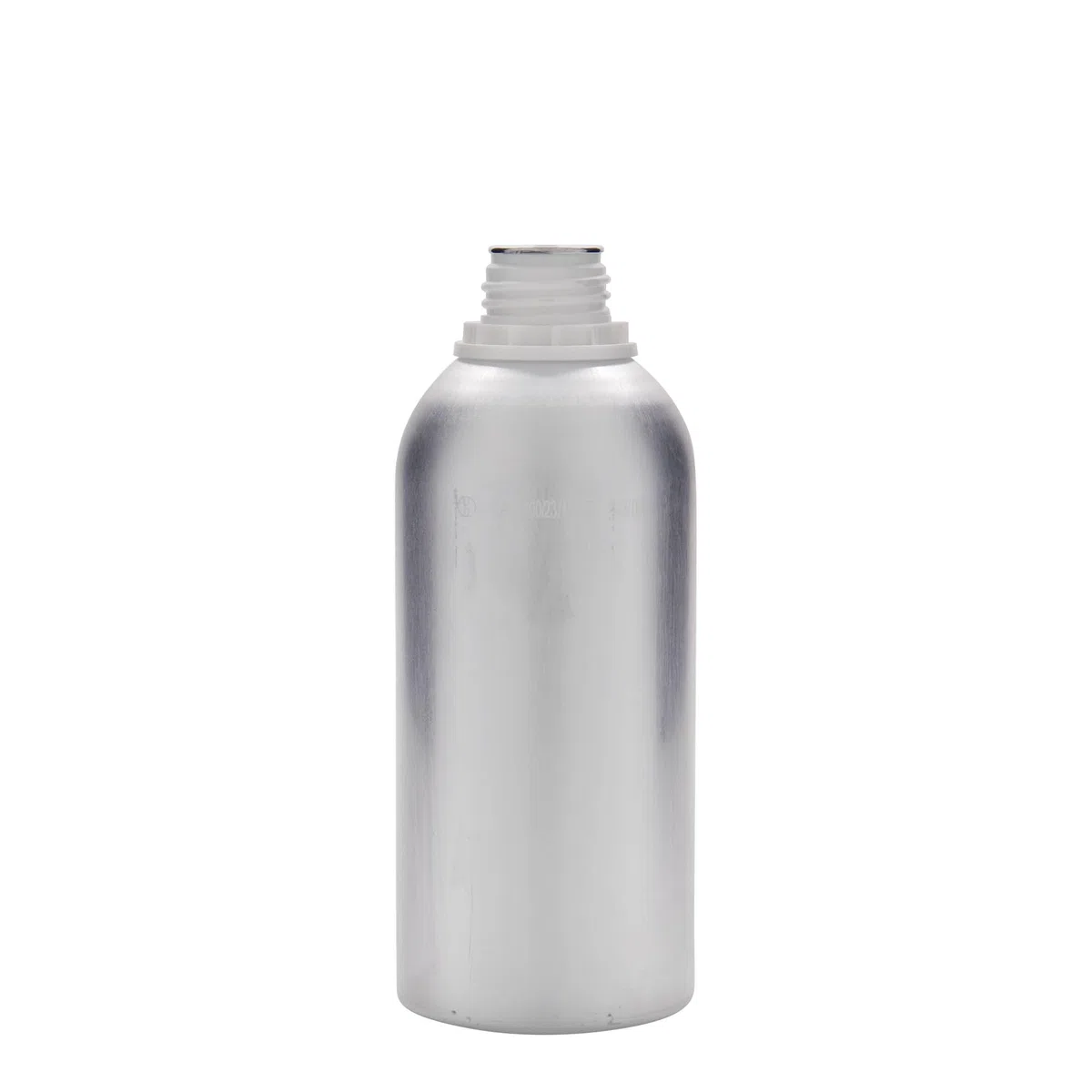 6er Set Aluminiumflaschen 625 ml silber rund mit Schraubverschluss