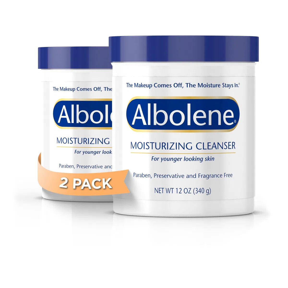 Albolene Feuchtigkeitsspendender Reiniger und Make-up-Entferner, parfümfrei, kalte Creme-Reiniger für wasserfestes Make-up und Ölentfernung, feuchtigkeitsspendender Gesichtsreiniger für trockene