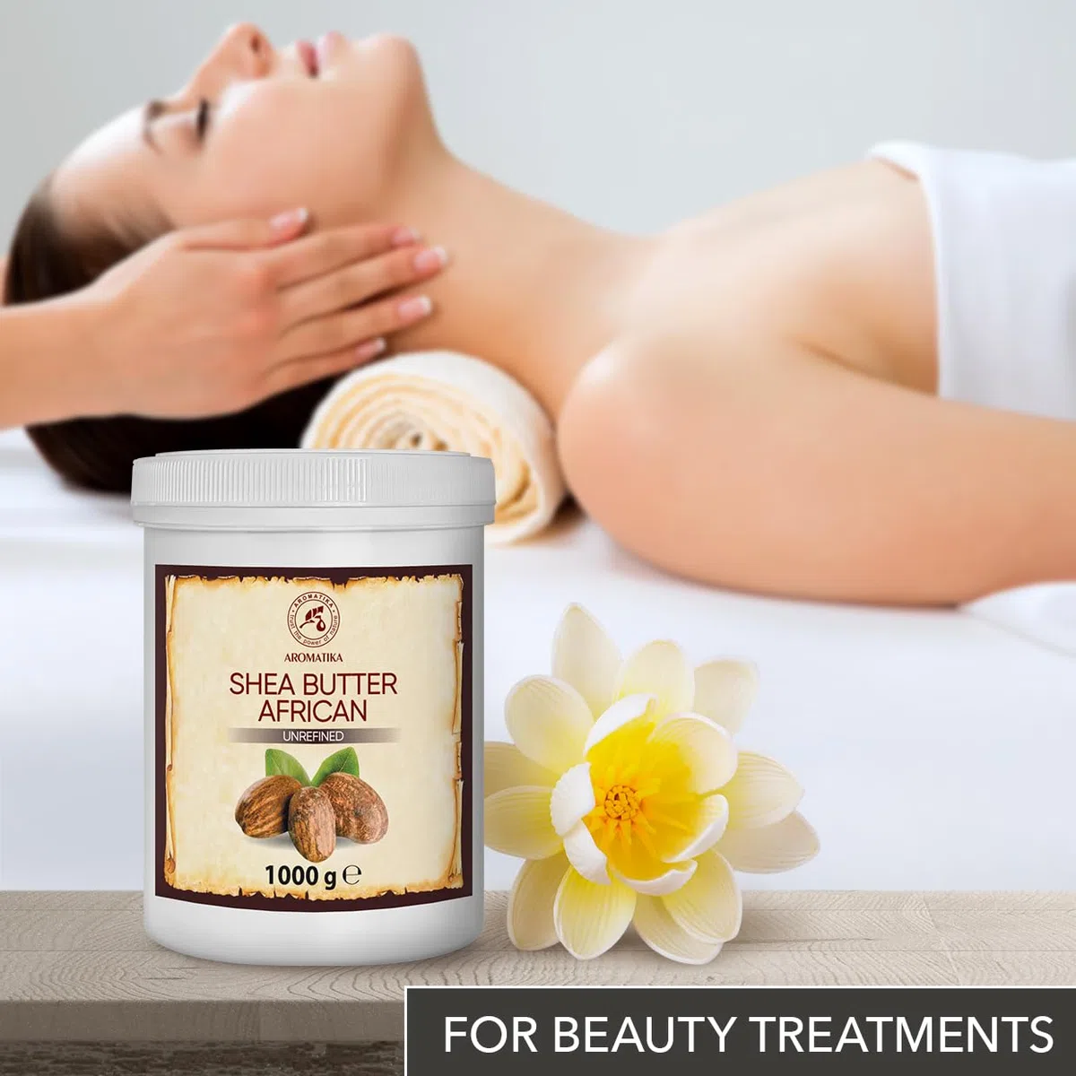 Shea Butter 1000g - Kaltgepresst & Unraffiniert - African Sheabutter - Rein & Natürlich Karité Body Butter - Körperbutter - Intensive Pflege für Gesicht - Körper - Haare - Körperpflege