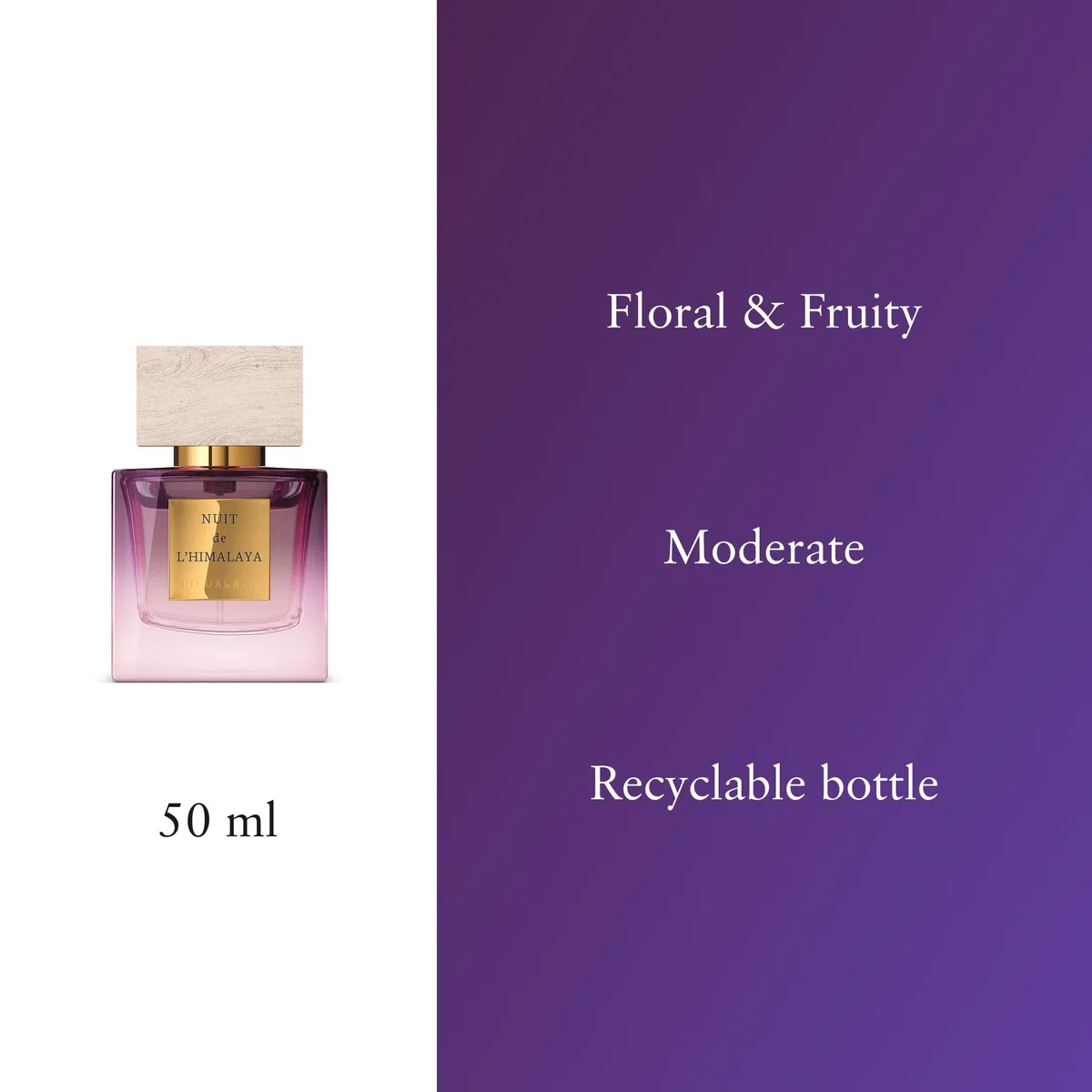 RITUALS Eau de Parfum Nuit de l’Himalaya, Rosa Pfeffer, Rose, Himalaya-Pfingstrose, Moschus und Zedernholz Duft, Bestes Damenparfum, 50 ml