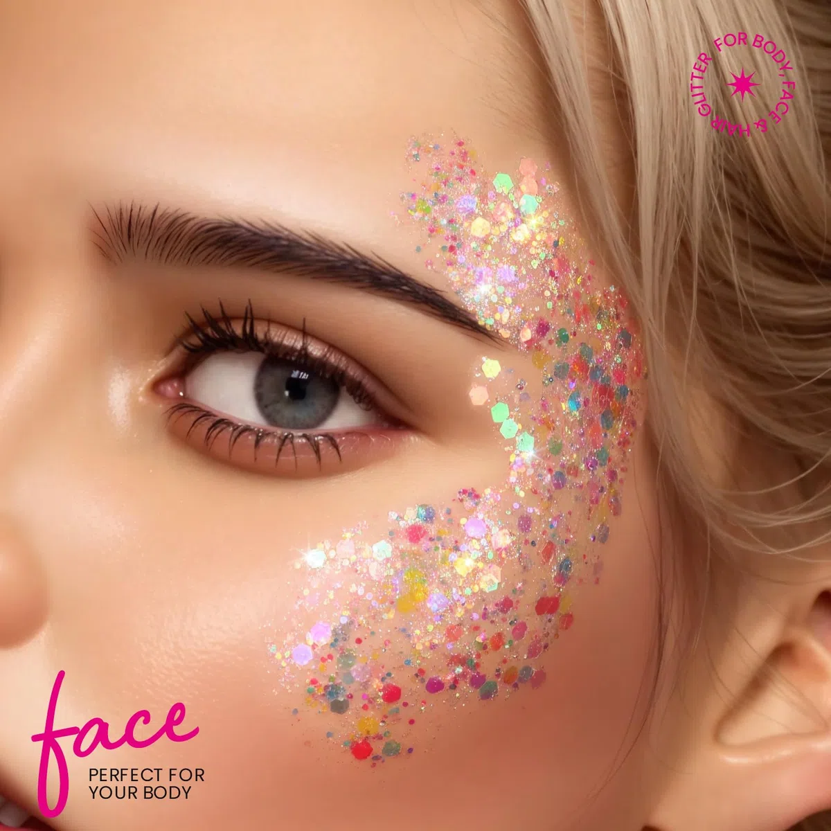 Festival Chunky and Fine Glitter Mix Teenitor 32 Farben Chunky Pailletten & Fine Glitter Powder Mix Irisierend Glitter Flakes Cosmetic Face Body Eye Hair Nail Art Resin Tumbler Glitter Loose Glitter
