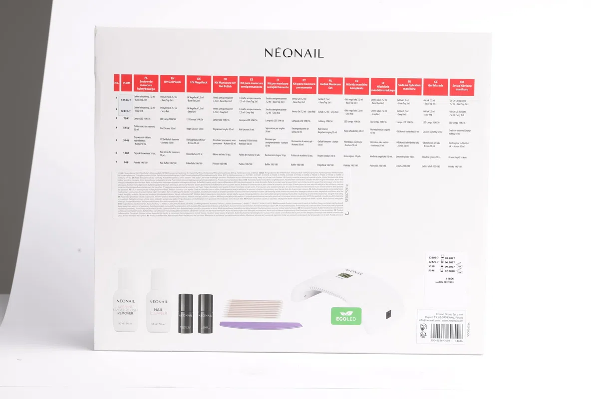 NÉONAIL Starter Set FIRST CHOICE - LED UV Lampe - UV Nagellack - Maniküre Set - Top - Starterset mit Lampe - Sets - Nagellack Set - Farben - Base - Manicure - Nagelset