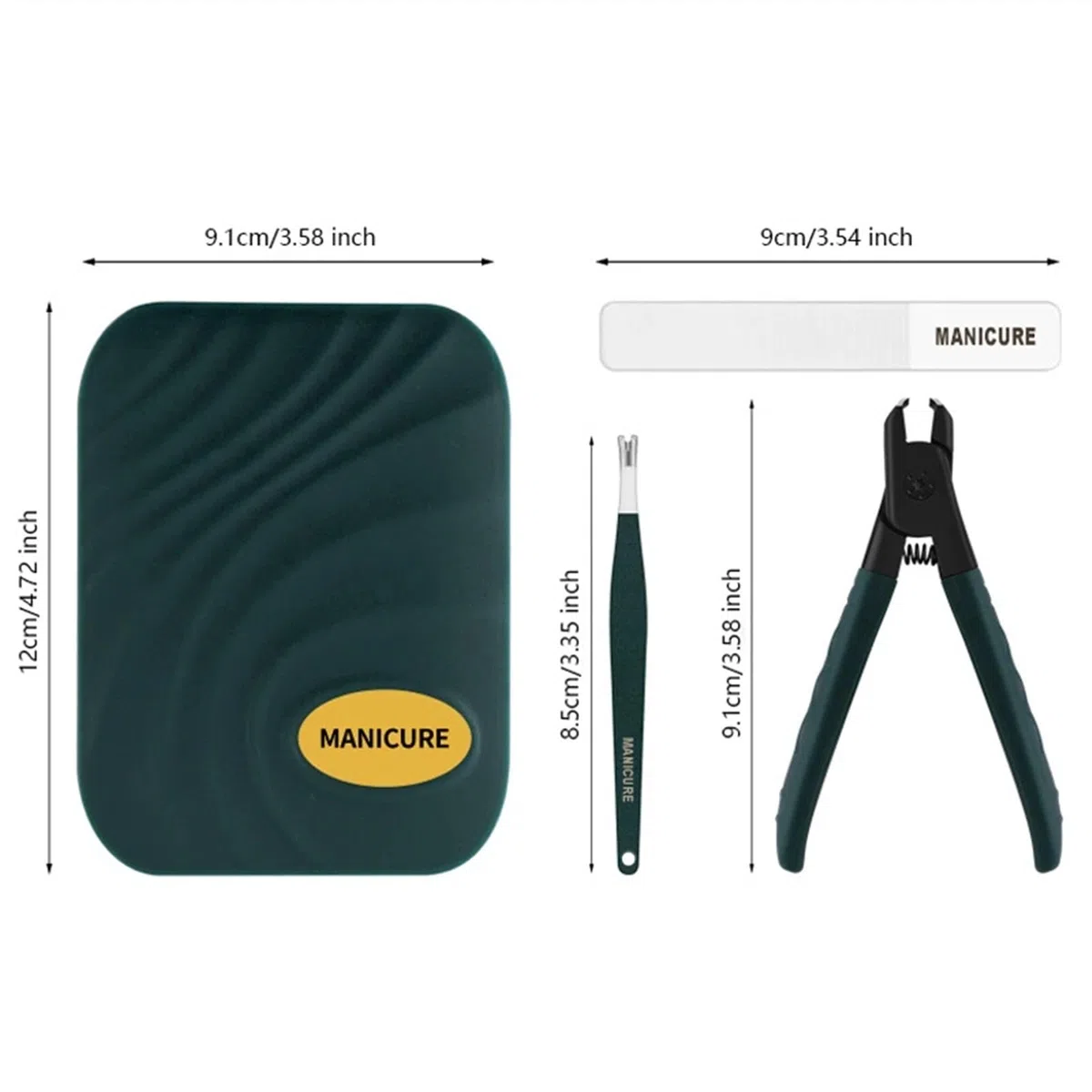 Maniküre Set Großes High-End-Set for Originale Nagelknipser for zu Hause, spritzwassergeschützt, große Öffnung, einzelner hochwertiger Nagelschneider Profi Nagelknipser Set(Green)