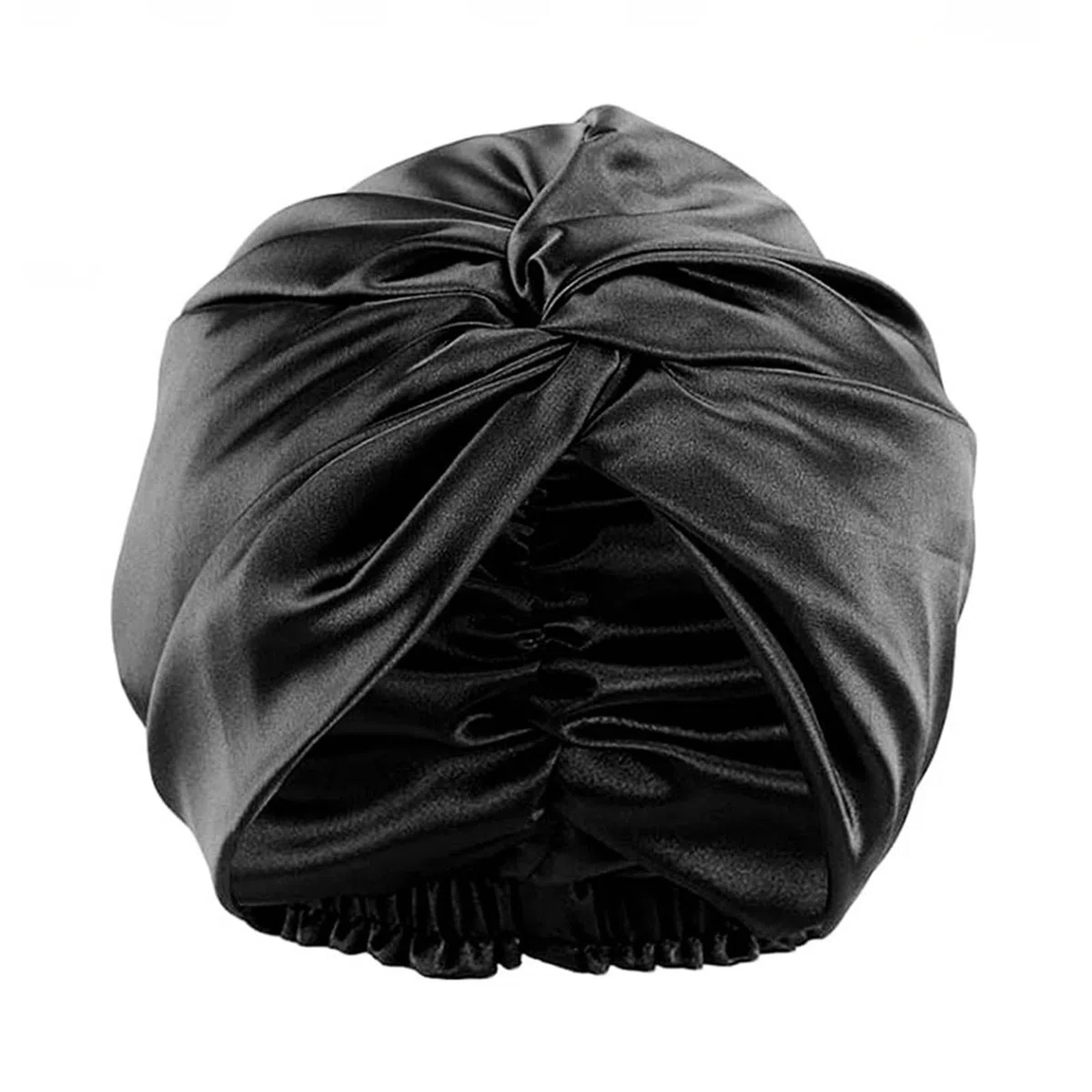 Seidenhaube Zum Schlafen Doppelte Schlafmütze aus Seide, Schlafmütze aus Nachtseide for Frauen mit elastischem Band for die Haarpflege bei langen Haaren