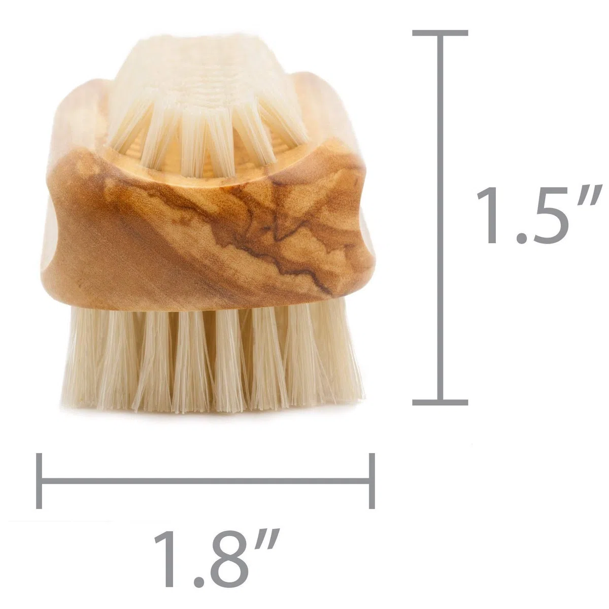 Nagelbürste mit echtem Wildschweinborsten und Griff aus echtem Olivenholz - MADE IN GERMANY