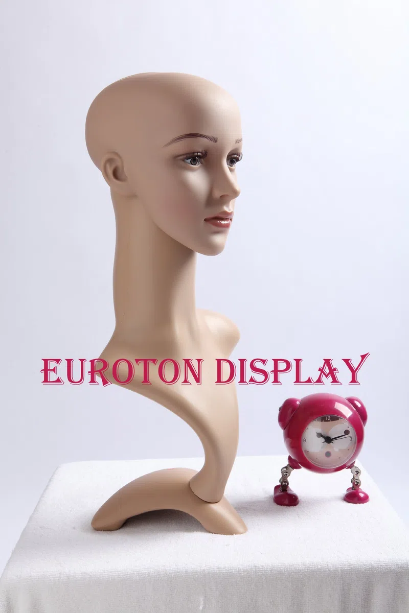 FD-2 Frauen Deko-Kopf in Hautfarben. Gesicht, Perücken Kopf schick modern weibliche Schaufensterpuppen Female