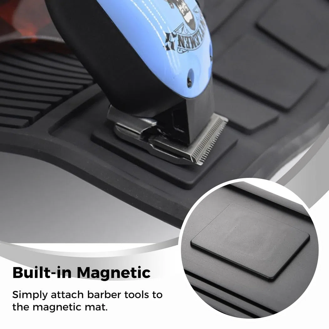 Barber Tool Organizer Mat, Haarschnitte und -tücher, enthärter - weichen silikon-haarspray - tücher, die die magnetische Salon - getragen und die büroraum - und enthärter (schwarz)