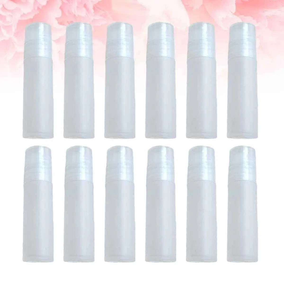 Weiße Pp Rollflaschen Tragbare Kleine Fläschchen 100 Stück 5ml für Präzise Anwendung Nachfüllbare Ballflaschen zum Reisen für Parfüm und Andere Flüssigkeiten