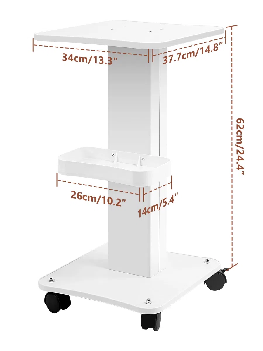 Kalolary Beauty Salon Trolley Tragbar Wagen mit Ablagefach Universal Wheel Gerätewagen Friseur Rollwagen