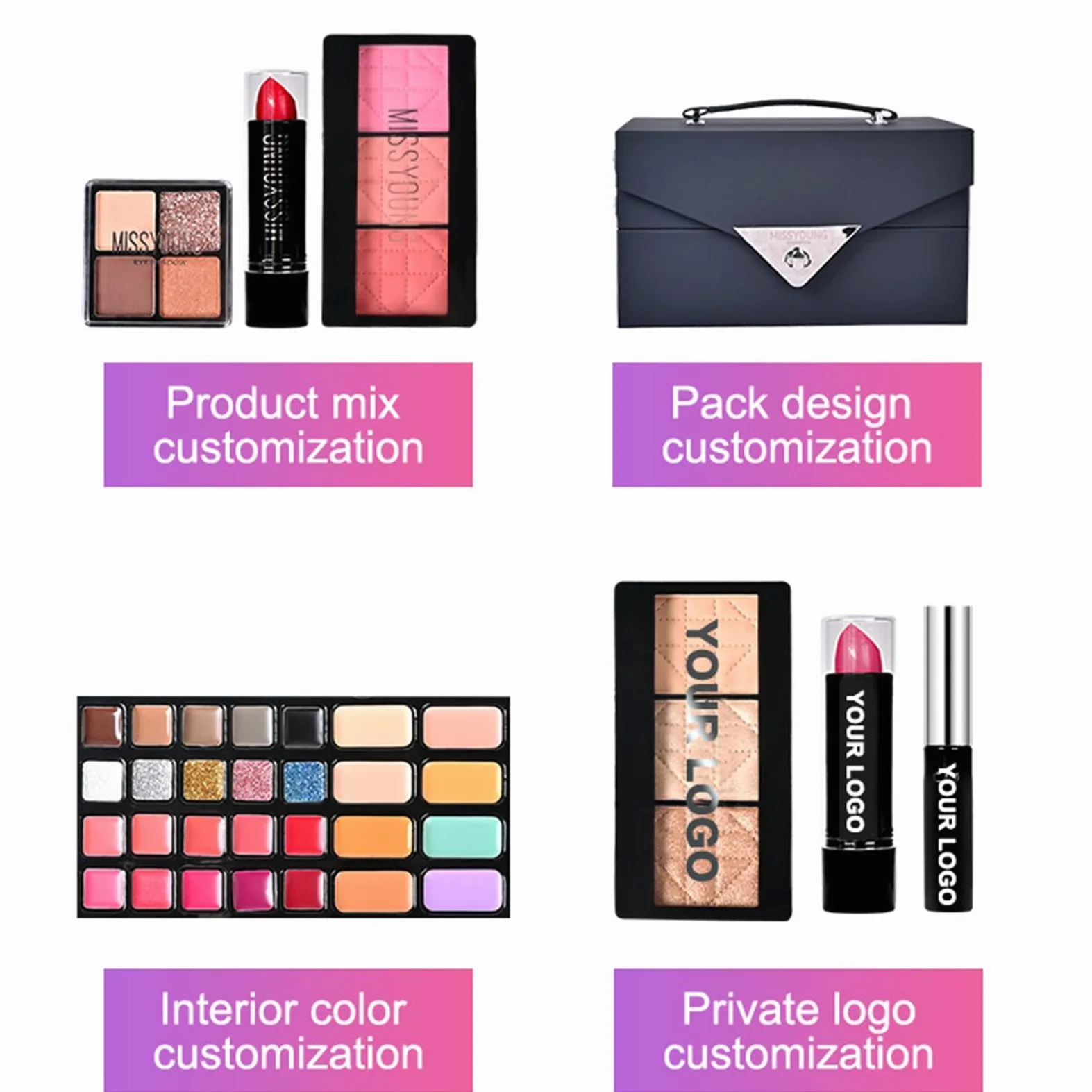 Make-up Set für Damen, komplettes Make-up-Set, Anfänger-Make-up-Set, komplettes Kosmetik-Set für Anfänger und Profis, inkl. Kosmetik und | komplettes Kosmetik-Set für Anfänger und Profis, inkl. Kosmetik und