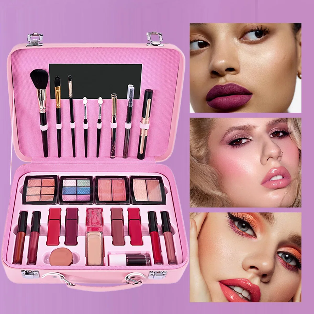 Make-Up Set Für Anfänger Lidschatten Palette | Langanhaltendes Wasserfestes Kosmetik-Set Für Anfänger für Damen, Mütter, Freundinnen und Bühnenauftritte