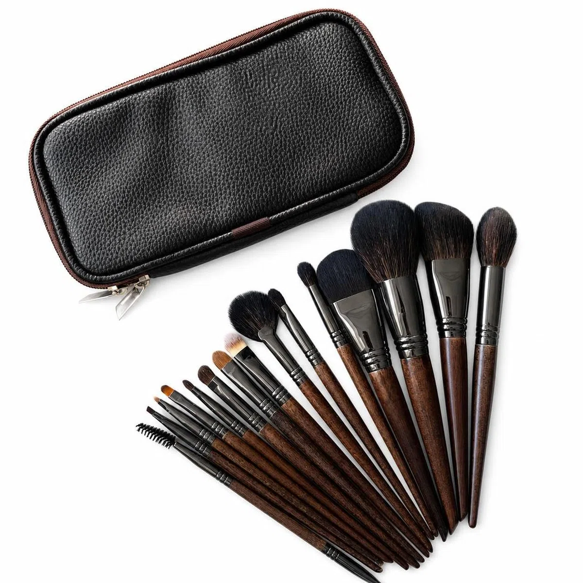 15-teiliges Make-up Pinselset professionell, mit Aufbewahrungstasche, für makelloses Gesichts-Make-up