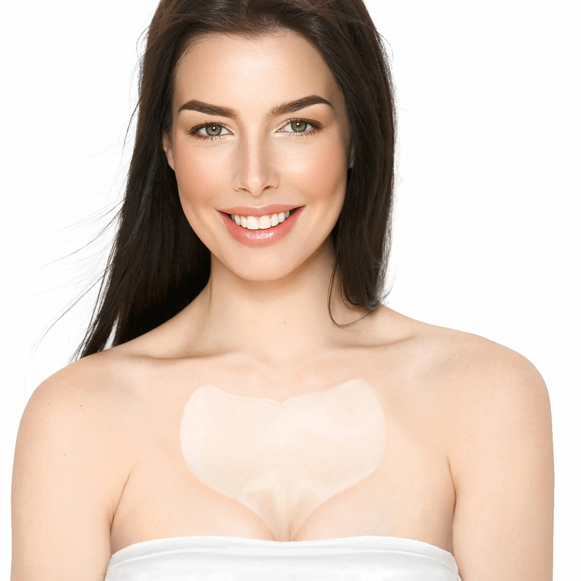 Antifalten Dekolleté Pads - Anti-Aging Hautstraffung & Feuchtigkeitsspendende Faltenvorbeugung - Hautverträgliche Silikon-Pflegepads - Wiederverwendbar über Nacht für Glatteres Haut (1-mo Supply)