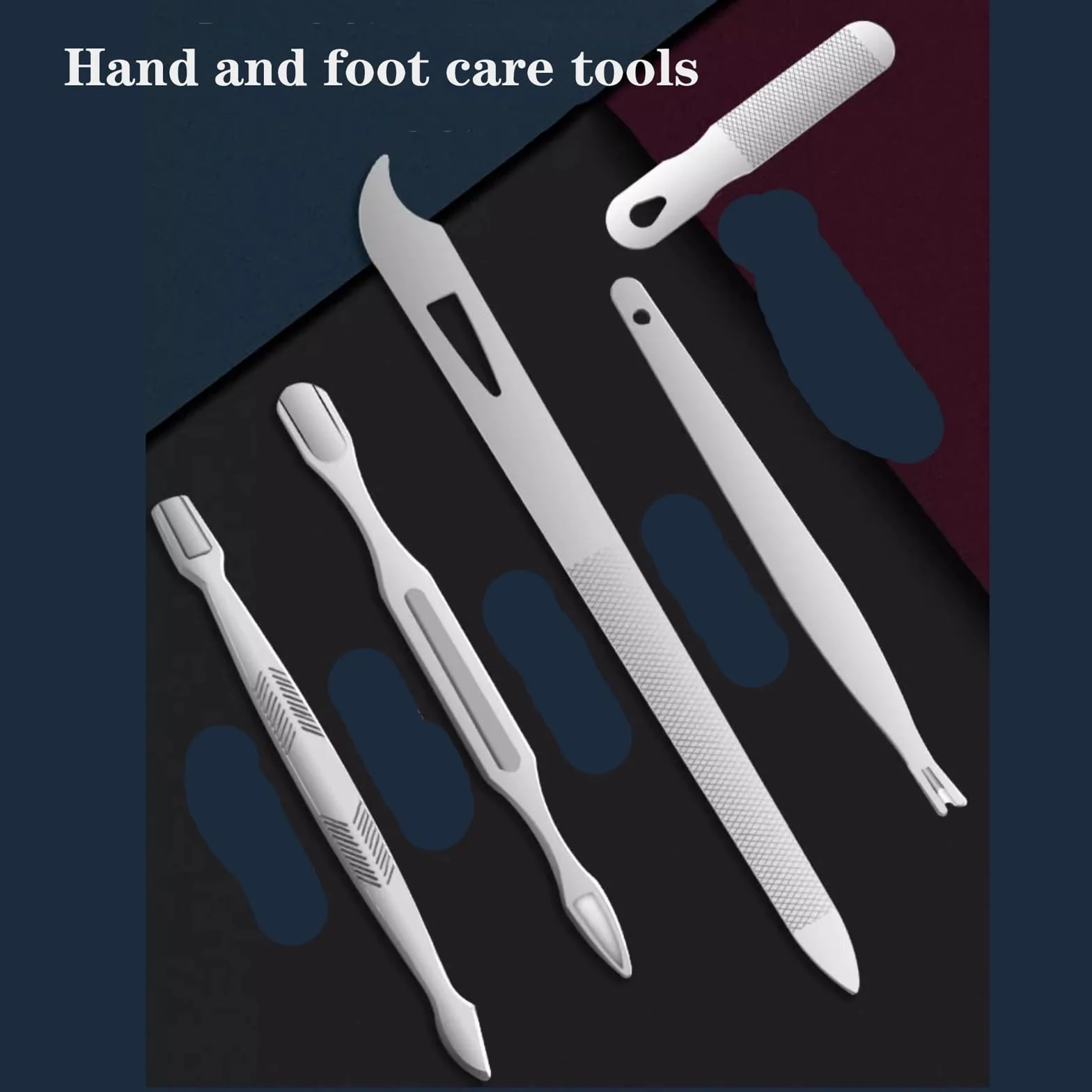 Nagelknipser Set Maniküre-Set, professioneller Nagelknipser, Pediküre-Set, 19-teilig, Edelstahl, Nagelpflege-Werkzeuge, Pflegeset mit Reise-Lederetui for Männer und Frauen Maniküre Pediküre Set