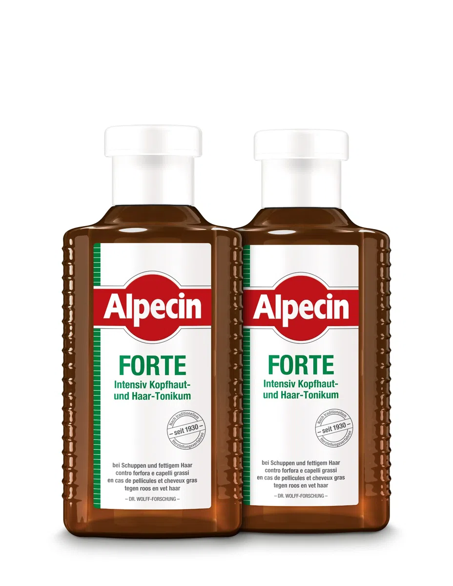 Alpecin FORTE 2 x 200 ml - Das Tonikum gegen Schuppen und gewöhnlichen Haarausfall