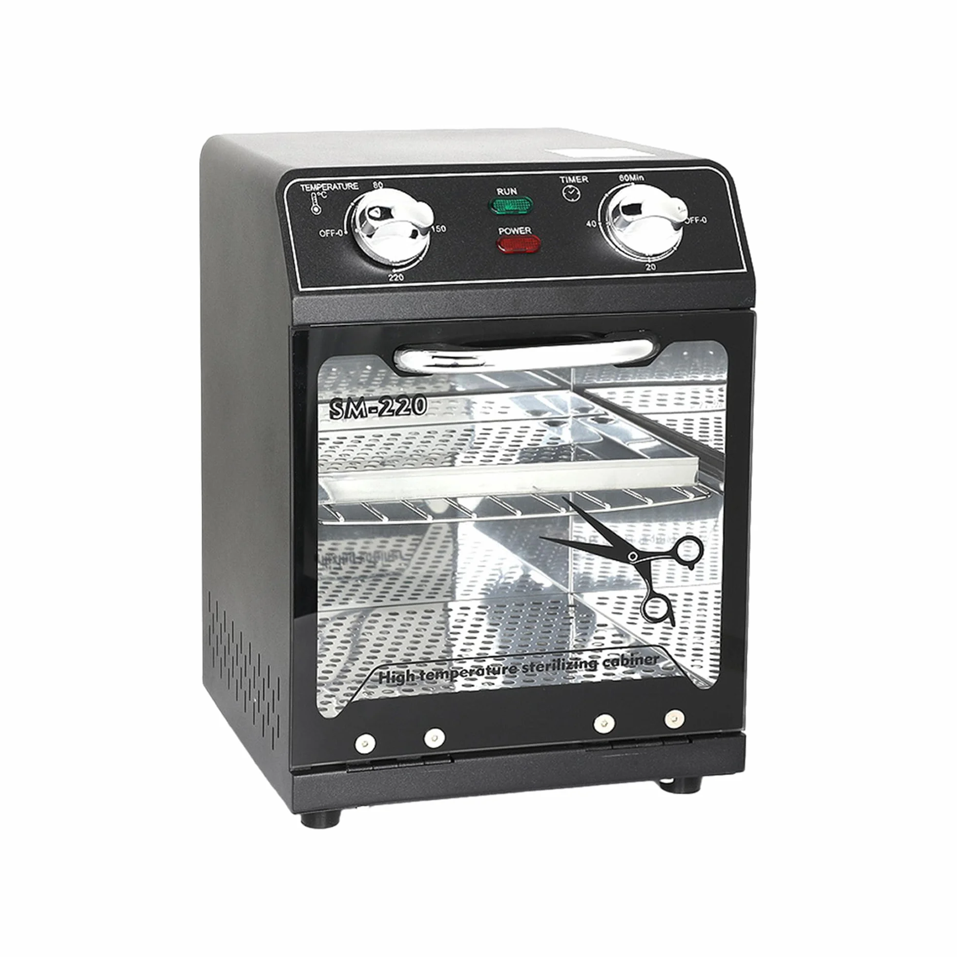 Hochtemperatur-Sterilisator, max. 220°C, mit Temperaturregelung und Timer, für Friseursalon, Spa, Nagelstudio, Werkzeugsterilisator
