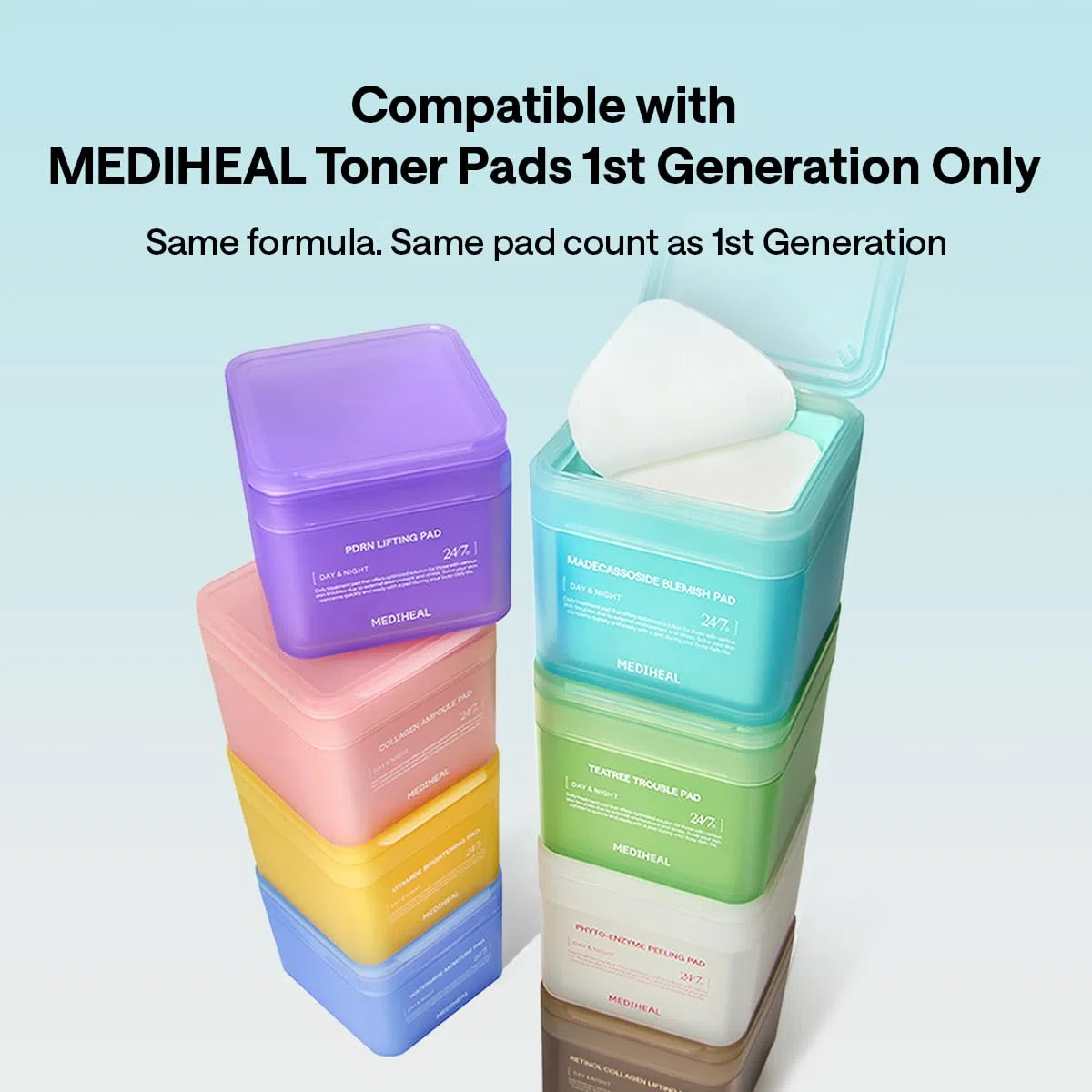 (Nur Nachfüllen) Mediheal Madecassoside Blemish Pad (100 Pads) – Gesichtswasser Pads aus Baumwolle für Anti-Makel bis zu verbessertem ungleichmäßigen Hautton – Vegane Mullpads