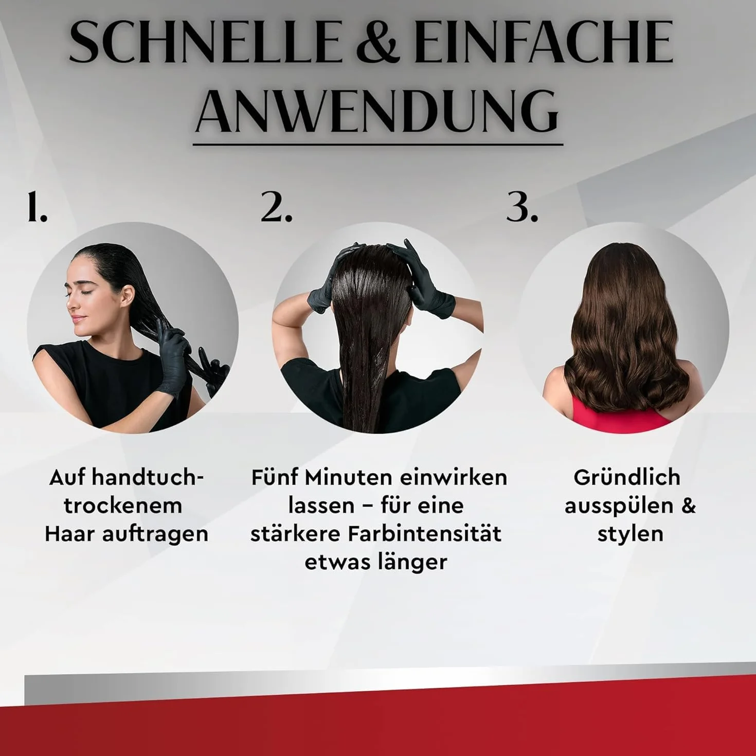 Brillance Glanz-Behandlung, Haar Glossing intesives Rot (6 x 150 ml), temporäre Haarfarbe, die wie eine Haarmaske angewendet werden kann, hält bis zu 6 Haarwäschen