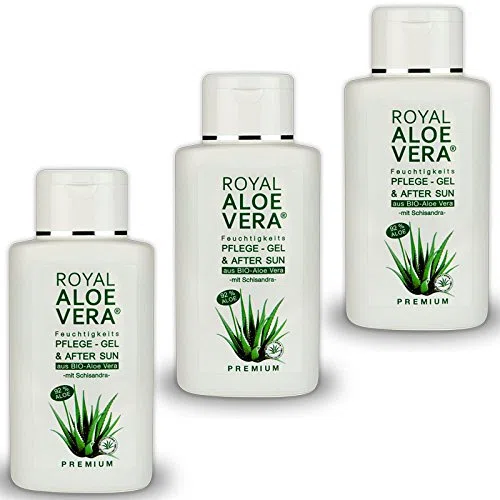 Royal Aloe Vera Premium Pflege Gel After Sun/Aftershave mit 92% Bio Aloe Vera und Schisandra (3)