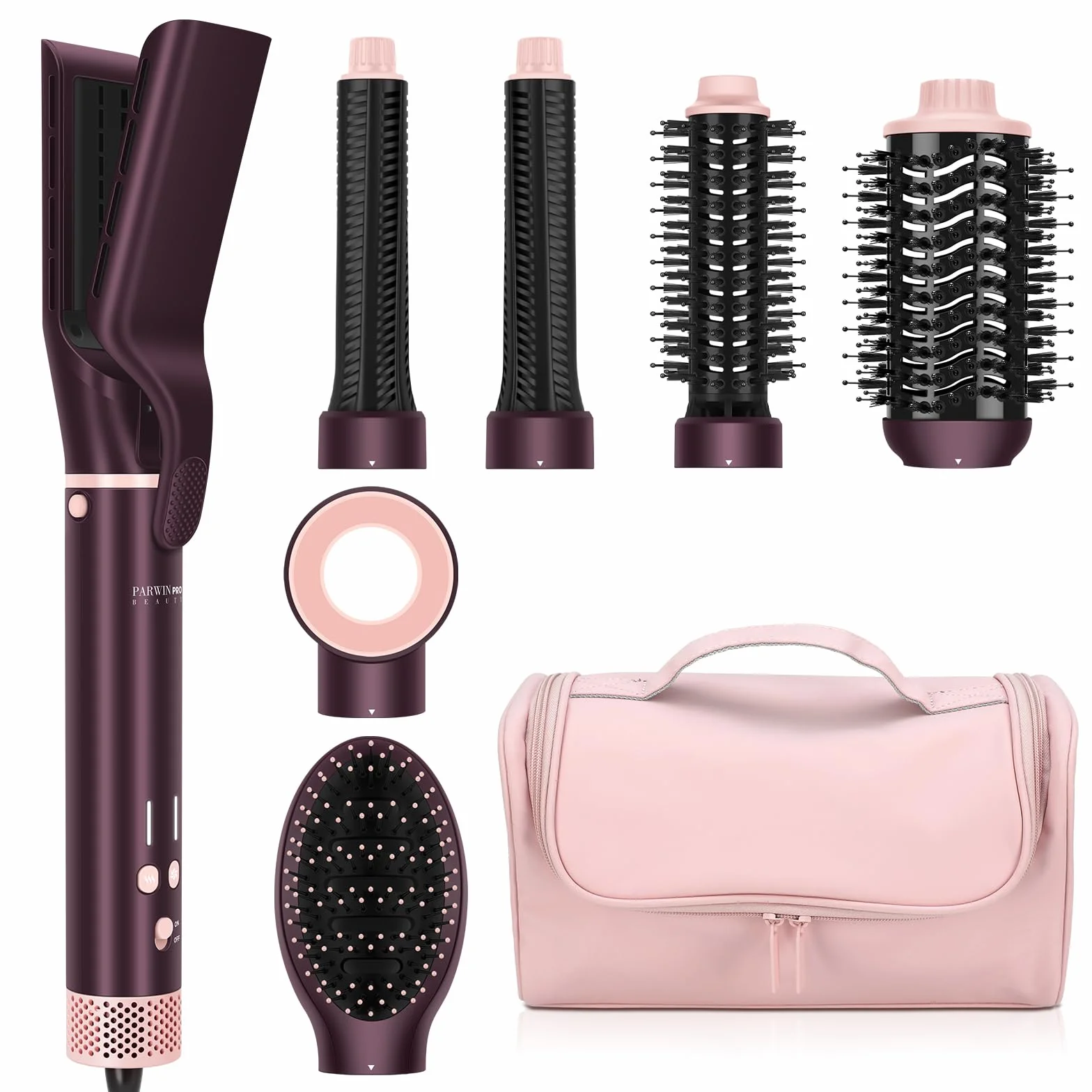 PARWIN PRO BEAUTY MaxAIR 2.0 7 in 1 Airstyler Multi-Styler Set, Lockenstab, Föhn 110000 U/Min, Volumenbürste