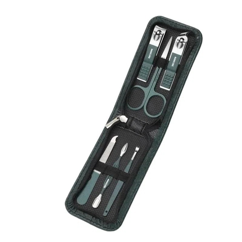 Pediküre-Sets, Schwarz glänzend, Nagelknipser, Körperpflege-Tools(Green)