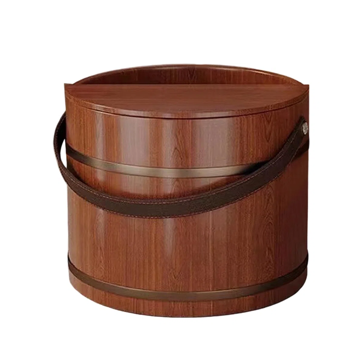 Eimer für Füße – aus Holz, 25 x 31 cm, warme Fußmassage, entspannendes Zubehör für Zuhause, komfortable Körperpflege | Spa-Behandlung, Fußpflege, Schlafzimmer S