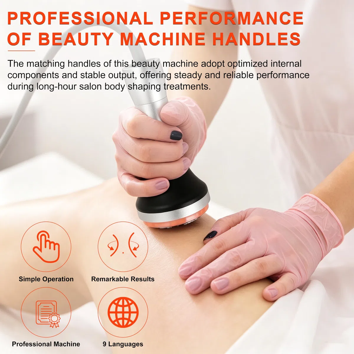Elitzia 6-in-1 Körperformung, Kavitation, 80 K, Maschine, Fettverbrennung, Vakuum, Radiofrequenz, EMS, Hautstraffung, RF, reduziert Falten, RF, Ultraschall, Kavitationsmaschine, Salon, Spa