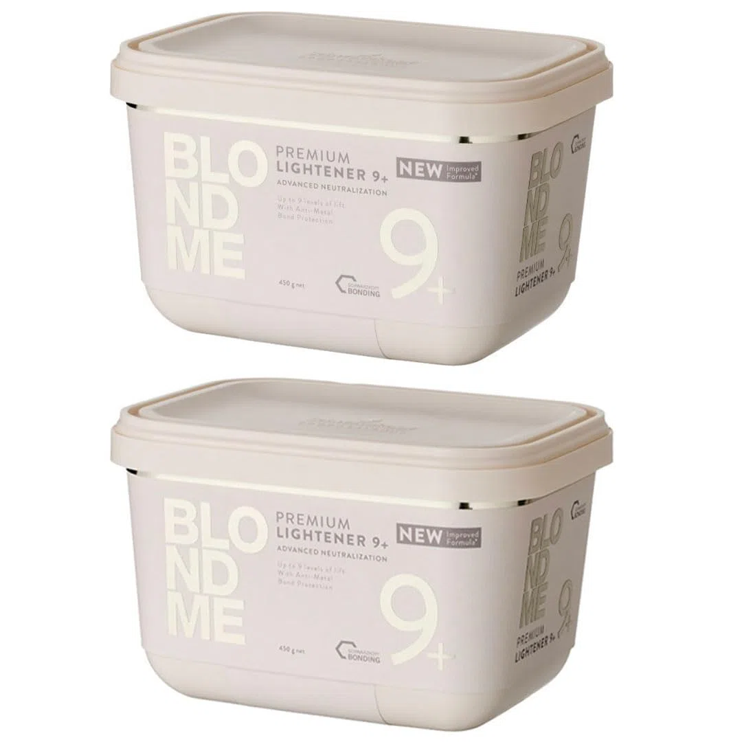 SCHWARZKOPF PROFESSIONAL - BLOND ME PPL9+ Aufhellungspuder Premium 450g Lightener 9+ - Zweierpack