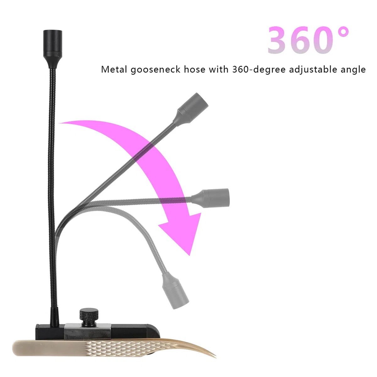 Professionelle UV-Lampe für Wimpernverlängerung, Pinzette, Wimpernlicht, Schönheitssalon-Ausrüstung (Fußpedal-Stil)