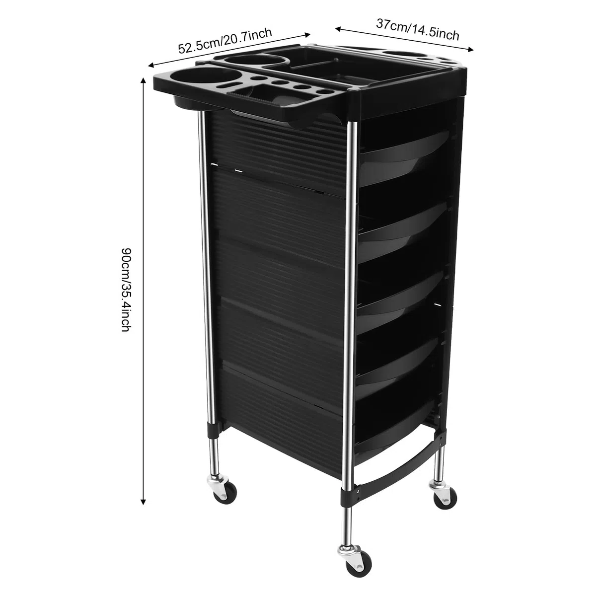 6 Lagen GroßEs FassungsvermöGen Friseurwagen Arbeitswagen Rollwagen Kosmetikwagen Stapelboy Bedienungswagen Salonwagen Salon Trolley Beauty Hair Spa Rolling Friseur Lagerung Cart Schubladen