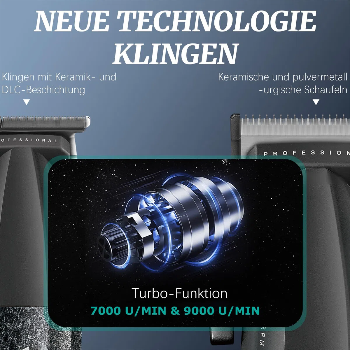 VGR 640 S3 3 IN 1 Haarschneidemaschine für Herren, Profi Haarschneider Haartrimmer und Folienrasierer Set, Kabellose Friseur Set mit LED-Anzeige für den Friseur- und Heimgebrauch, Schwarz