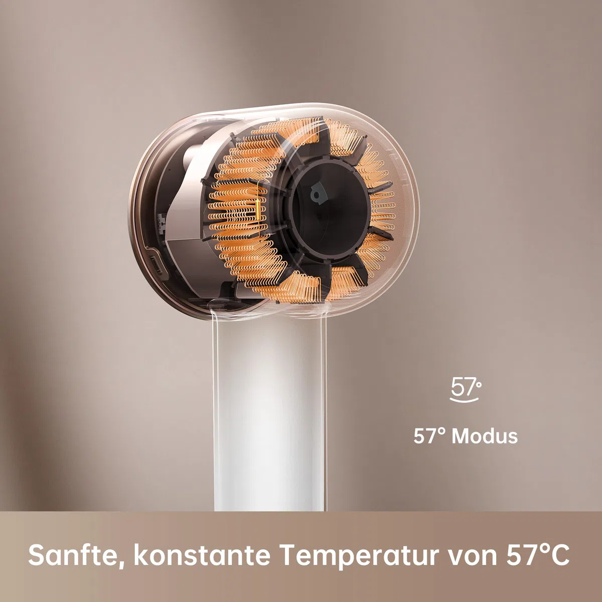 DREAME Hair Glory Combo Haartrockner,Trocknet schnell,110.000 Umdrehungen pro Minute,Luftstrom70m/s,Negativ-Ionen-Technologie,Temperatur-und Luftgeschwindigkeitsregelung,Düse Diffusor,Geräuscharm,Weiß